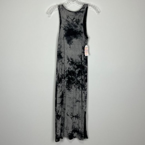 Evereve Peyton Jensen Womens Maya Gray Sleeveless Midi Dress Tie Dye size XS - Picture 8 of 15